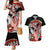 Red Polynesian Couples Matching Mermaid Dress and Hawaiian Shirt Hammerhead Shark Tattoo Royal Plumeria Gradient Vibes LT14 Red - Polynesian Pride