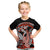 Red Polynesian Kid T Shirt Hammerhead Shark Tattoo Royal Plumeria Gradient Vibes LT14 Red - Polynesian Pride