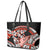 Red Polynesian Leather Tote Bag Hammerhead Shark Tattoo Royal Plumeria Gradient Vibes LT14 - Polynesian Pride