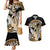 Gold Polynesian Hammerhead Shark Tattoo Couples Matching Mermaid Dress and Hawaiian Shirt Royal Plumeria Gradient Vibes LT14 Gold - Polynesian Pride