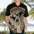 Gold Polynesian Hammerhead Shark Tattoo Hawaiian Shirt Royal Plumeria Gradient Vibes LT14 - Polynesian Pride