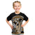 Gold Polynesian Hammerhead Shark Tattoo Kid T Shirt Royal Plumeria Gradient Vibes LT14 Gold - Polynesian Pride