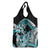 Turquoise Polynesian Hammerhead Shark Tattoo Grocery Bag Royal Plumeria Gradient Vibes