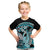 Turquoise Polynesian Hammerhead Shark Tattoo Kid T Shirt Royal Plumeria Gradient Vibes LT14 Turquoise - Polynesian Pride