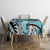 Turquoise Polynesian Hammerhead Shark Tattoo Tablecloth Royal Plumeria Gradient Vibes LT14 - Polynesian Pride