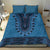 Blue African Dashiki With Fijian Tapa Pattern Bedding Set