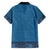 Blue African Dashiki With Fijian Tapa Pattern Family Matching Off Shoulder Short Dress and Hawaiian Shirt