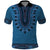 Blue African Dashiki With Fijian Tapa Pattern Polo Shirt