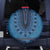 Blue African Dashiki With Fijian Tapa Pattern Spare Tire Cover