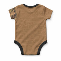 Brown African Dashiki With Fijian Tapa Pattern Baby Onesie LT14 - Polynesian Pride