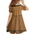 Brown African Dashiki With Fijian Tapa Pattern Family Matching Short Sleeve Bodycon Dress and Hawaiian Shirt