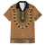 Brown African Dashiki With Fijian Tapa Pattern Hawaiian Shirt