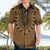 Brown African Dashiki With Fijian Tapa Pattern Hawaiian Shirt