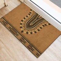 Brown African Dashiki With Fijian Tapa Pattern Rubber Doormat