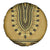 Gold African Dashiki With Fijian Tapa Pattern Spare Tire Cover