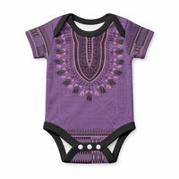 Purple African Dashiki With Fijian Tapa Pattern Baby Onesie LT14 Purple - Polynesian Pride