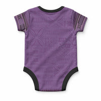 Purple African Dashiki With Fijian Tapa Pattern Baby Onesie LT14 - Polynesian Pride