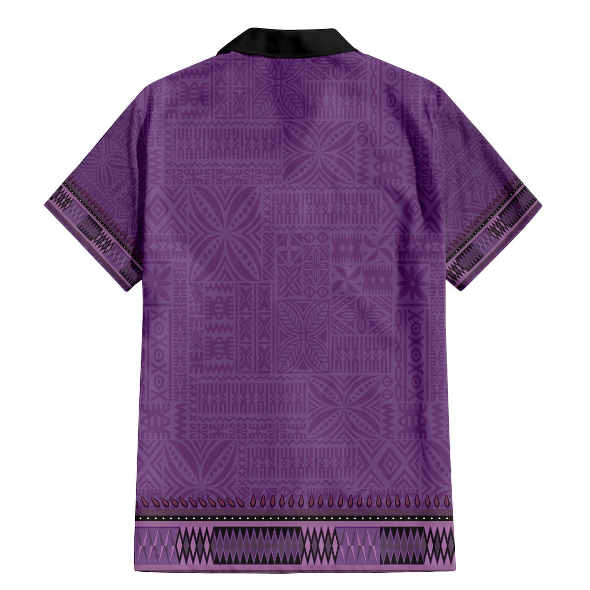 Purple African Dashiki With Fijian Tapa Pattern Family Matching Mermaid Dress and Hawaiian Shirt LT14 - Polynesian Pride