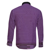 Purple African Dashiki With Fijian Tapa Pattern Family Matching Mermaid Dress and Hawaiian Shirt LT14 - Polynesian Pride