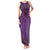 Purple African Dashiki With Fijian Tapa Pattern Family Matching Tank Maxi Dress and Hawaiian Shirt
