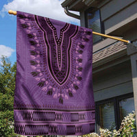 Purple African Dashiki With Fijian Tapa Pattern Garden Flag