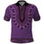 Purple African Dashiki With Fijian Tapa Pattern Polo Shirt