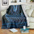 Blue African Dashiki With Aotearoa Maori Blanket Paua Shell Mix Silver Fern