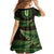 Lime Green African Dashiki With Aotearoa Maori Family Matching Off Shoulder Short Dress and Hawaiian Shirt Paua Shell Mix Silver Fern