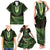 Lime Green African Dashiki With Aotearoa Maori Family Matching Tank Maxi Dress and Hawaiian Shirt Paua Shell Mix Silver Fern