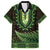 Lime Green African Dashiki With Aotearoa Maori Hawaiian Shirt Paua Shell Mix Silver Fern