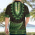 Lime Green African Dashiki With Aotearoa Maori Hawaiian Shirt Paua Shell Mix Silver Fern