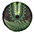 Lime Green African Dashiki With Aotearoa Maori Spare Tire Cover Paua Shell Mix Silver Fern