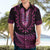 Pink African Dashiki With Aotearoa Maori Hawaiian Shirt Paua Shell Mix Silver Fern