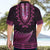 Pink African Dashiki With Aotearoa Maori Hawaiian Shirt Paua Shell Mix Silver Fern