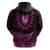 Pink African Dashiki With Aotearoa Maori Hoodie Paua Shell Mix Silver Fern