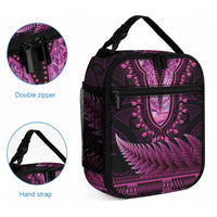 Pink African Dashiki With Aotearoa Maori Lunch Bag Paua Shell Mix Silver Fern LT14 - Polynesian Pride