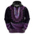 Purple African Dashiki With Aotearoa Maori Hoodie Paua Shell Mix Silver Fern