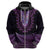 Purple African Dashiki With Aotearoa Maori Hoodie Paua Shell Mix Silver Fern