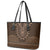 Brown African Dashiki With Tonga Ngatu Pattern Leather Tote Bag