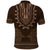 Brown African Dashiki With Tonga Ngatu Pattern Polo Shirt