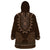 Brown African Dashiki With Tonga Ngatu Pattern Wearable Blanket Hoodie