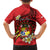 Personalised Tonga Emancipation Day Family Matching Tank Maxi Dress and Hawaiian Shirt Tongan Ngatu Pattern - Red Version