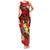 Personalised Tonga Emancipation Day Family Matching Tank Maxi Dress and Hawaiian Shirt Tongan Ngatu Pattern - Red Version