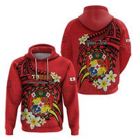 Personalised Tonga Emancipation Day Zip Hoodie Tongan Ngatu Pattern - Red Version