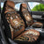 Personalised Tonga Emancipation Day Car Seat Cover Tongan Ngatu Pattern - Brown Version