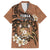 Personalised Tonga Emancipation Day Hawaiian Shirt Tongan Ngatu Pattern - Brown Version