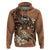 Personalised Tonga Emancipation Day Hoodie Tongan Ngatu Pattern - Brown Version