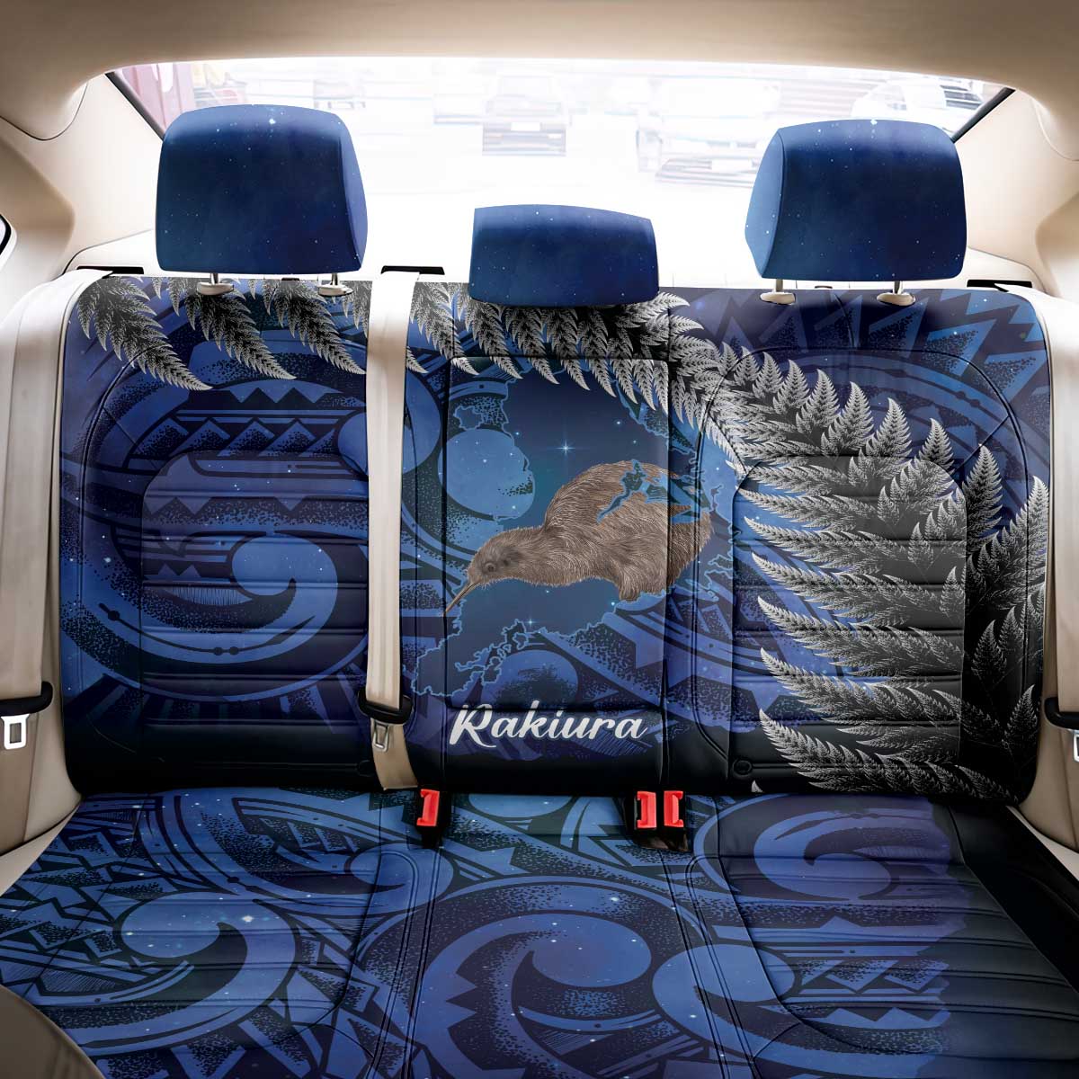 New Zealand Stewart Island Back Car Seat Cover Rakiura Kiwi Maori Glowing Sky