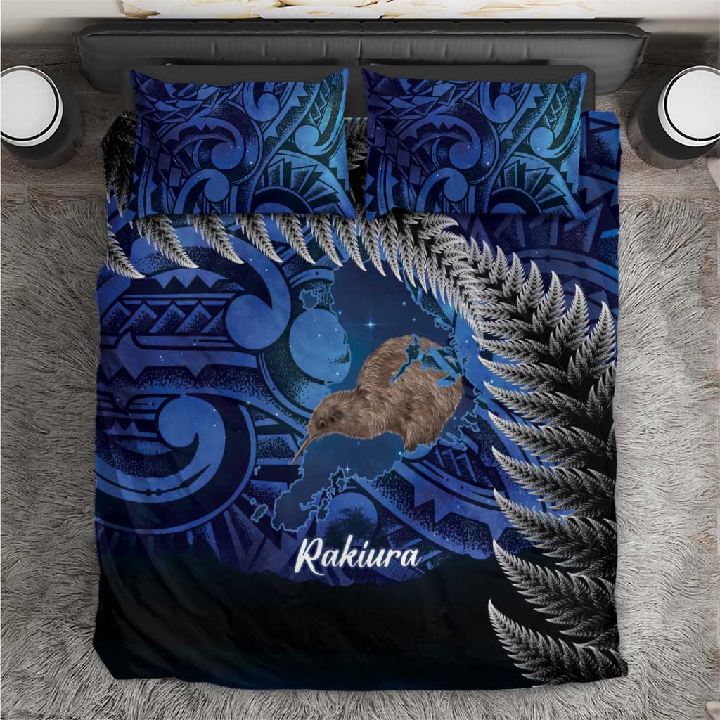 New Zealand Stewart Island Bedding Set Rakiura Kiwi Maori Glowing Sky