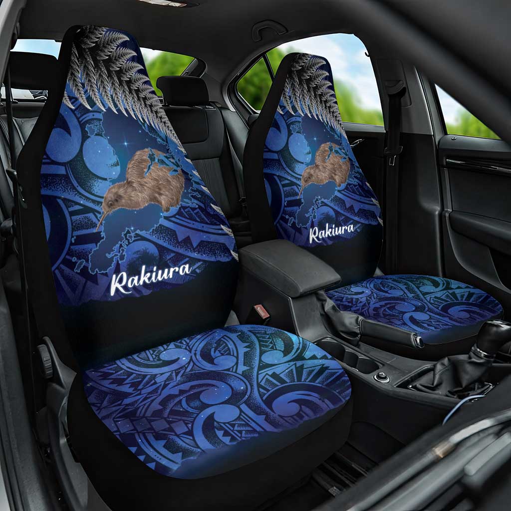 New Zealand Stewart Island Car Seat Cover Rakiura Kiwi Maori Glowing Sky